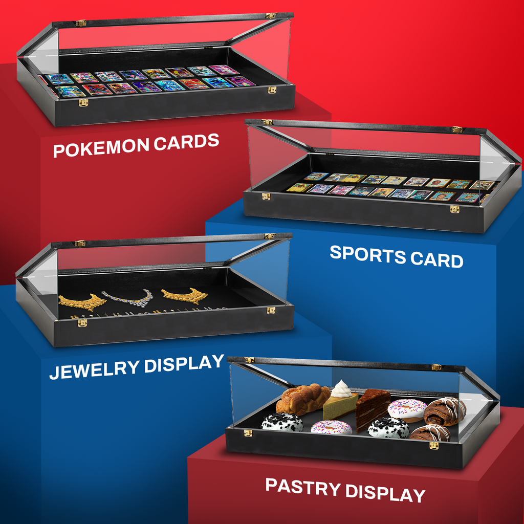 Portable Trade Show Card Display Case with Acrylic Lid