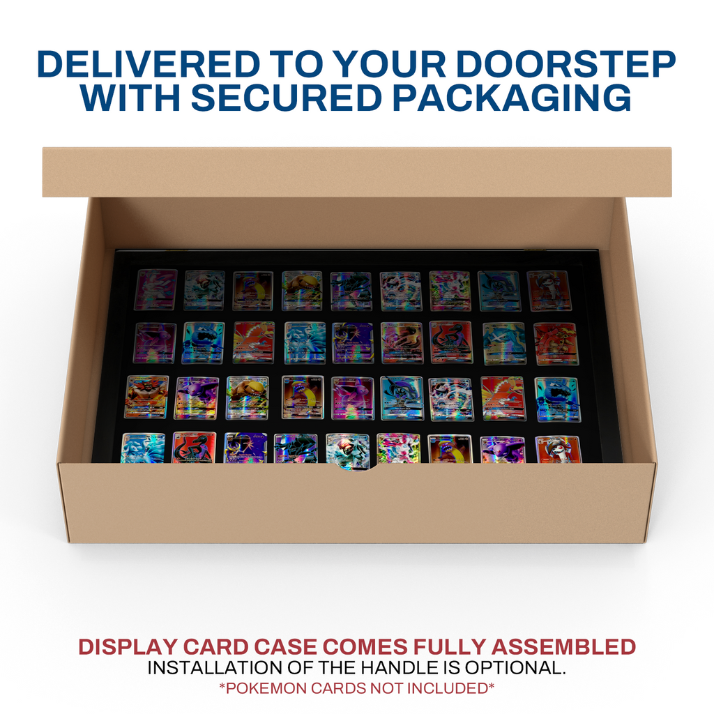 Portable Trade Show Card Display Case with Acrylic Lid