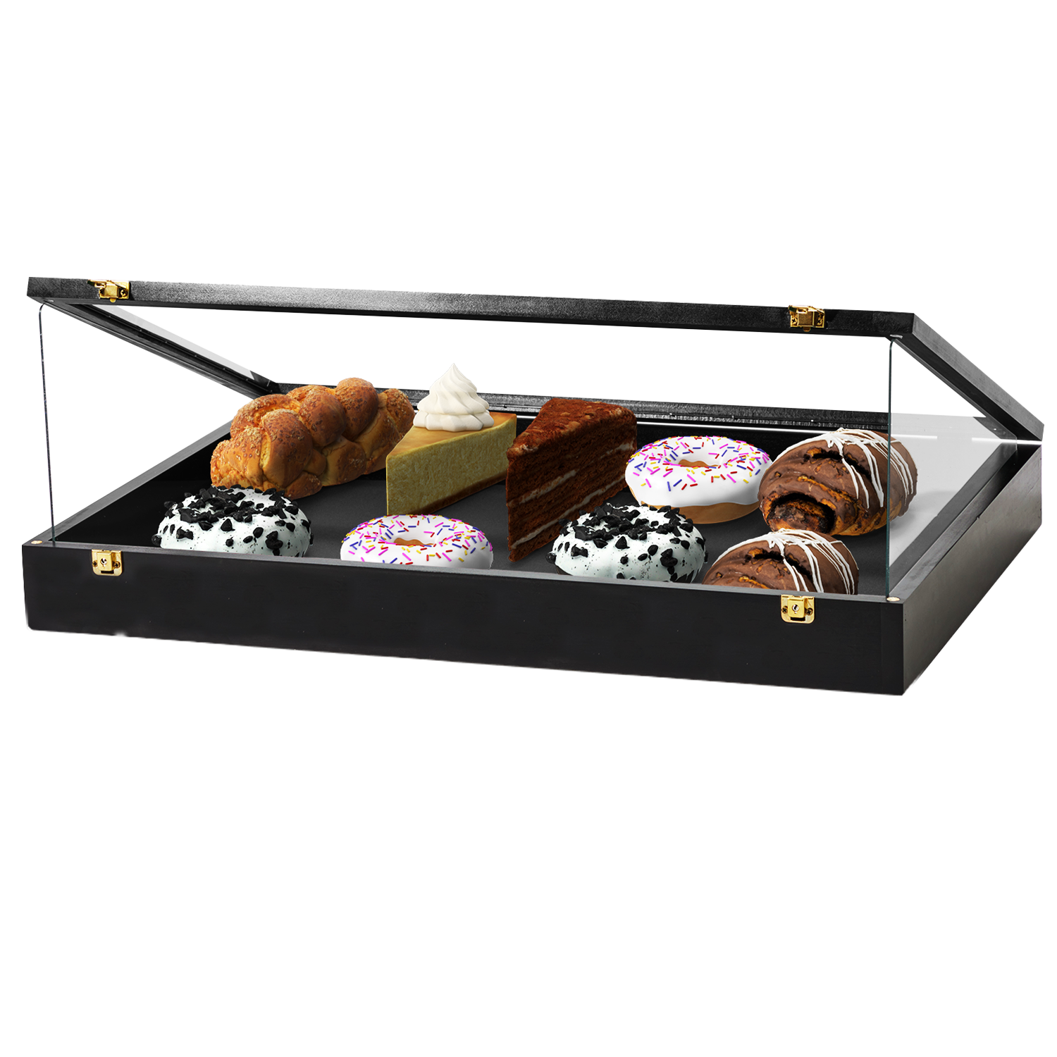 Portable Trade Show Card Display Case with Acrylic Lid