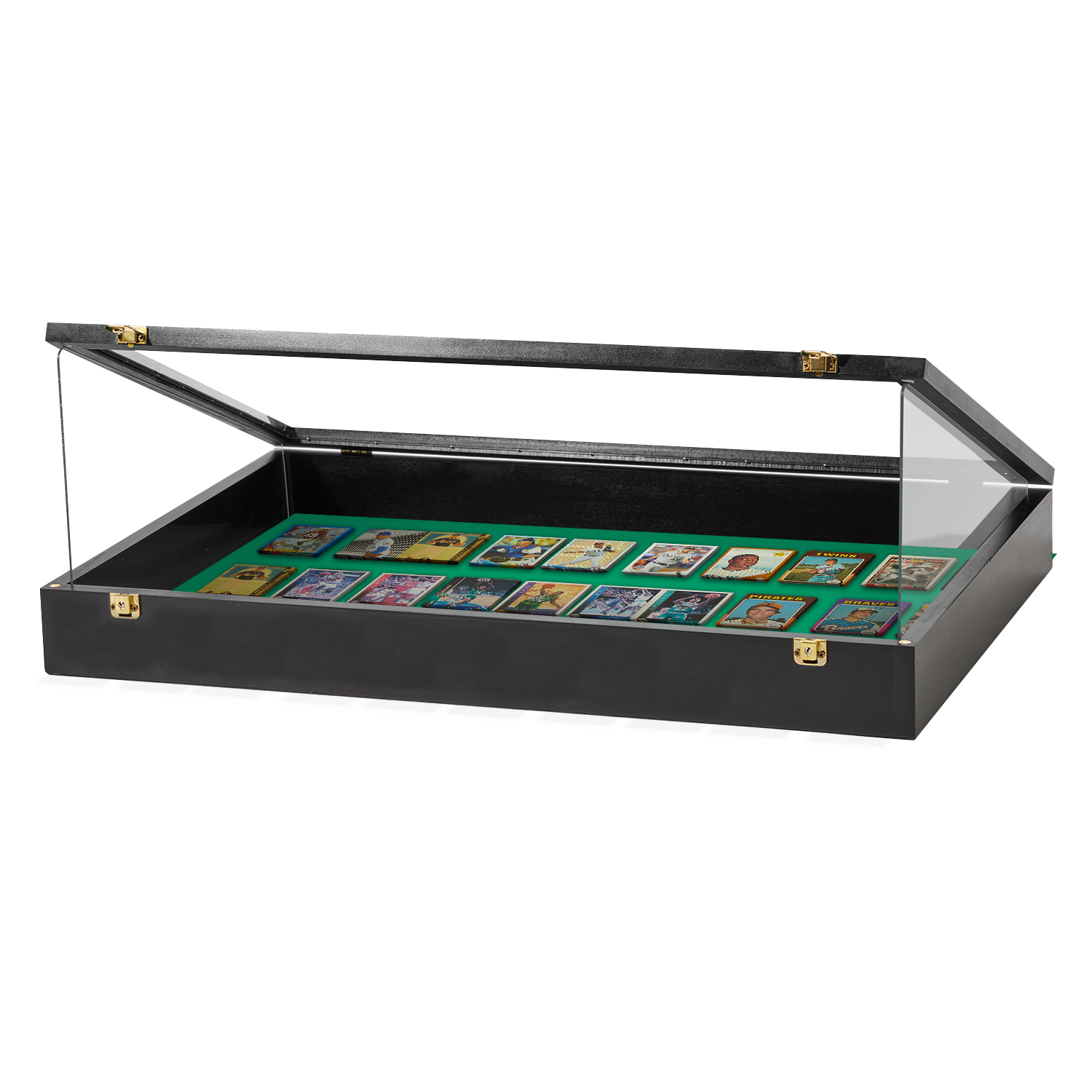 Portable Trade Show Card Display Case with Acrylic Lid