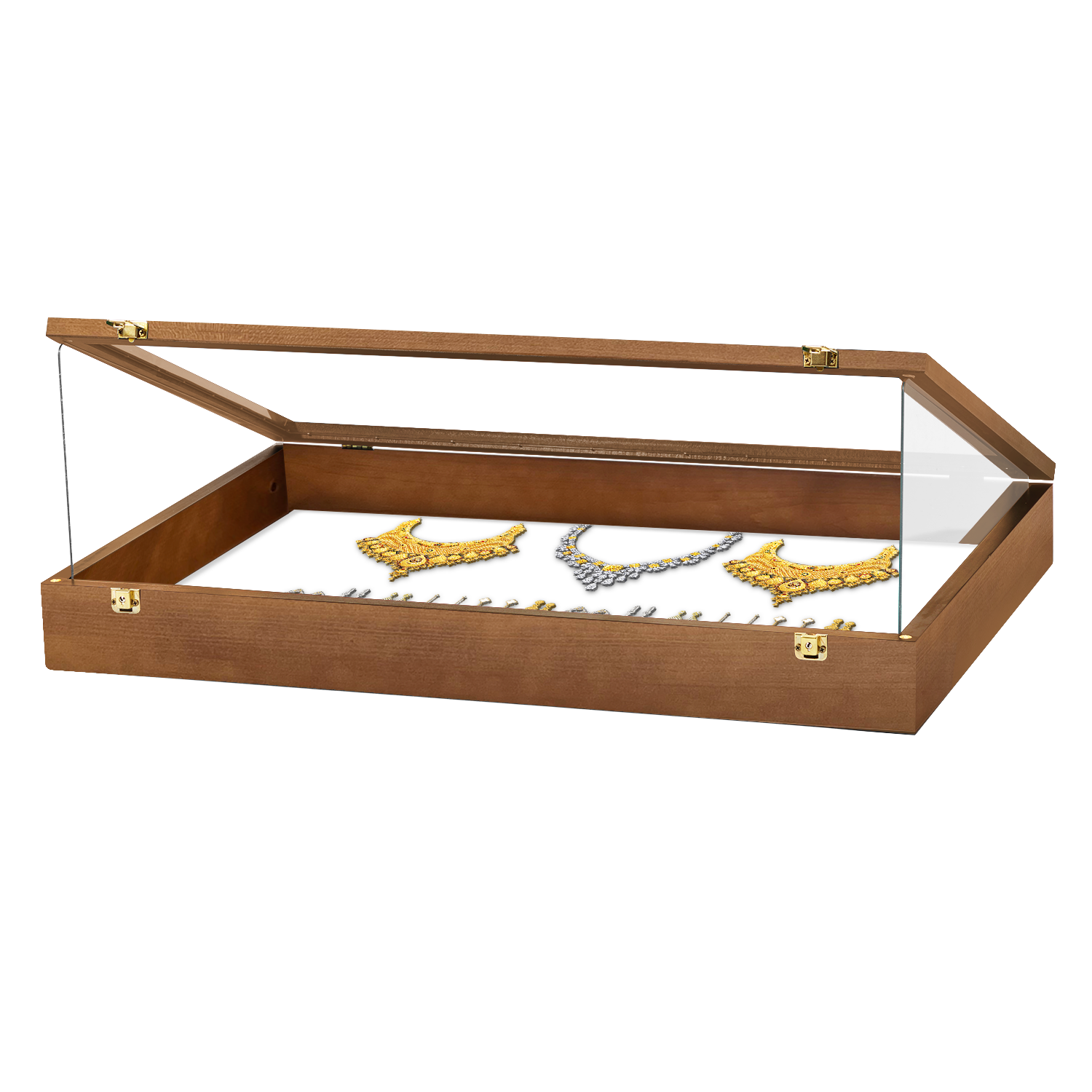 Portable Trade Show Card Display Case with Acrylic Lid