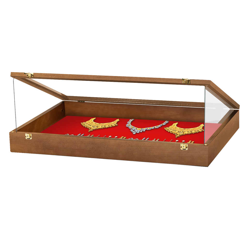Portable Trade Show Card Display Case with Acrylic Lid