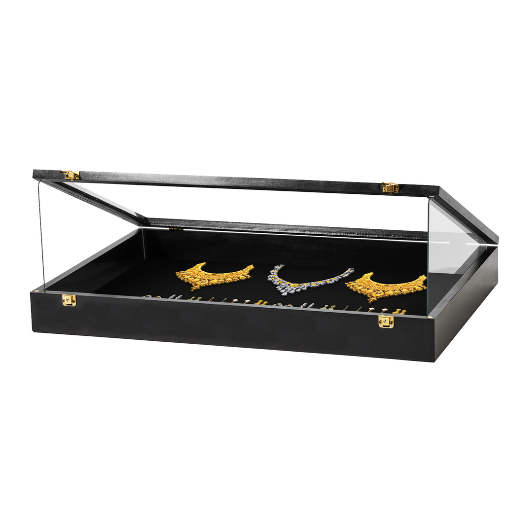 Portable Trade Show Card Display Case with Acrylic Lid