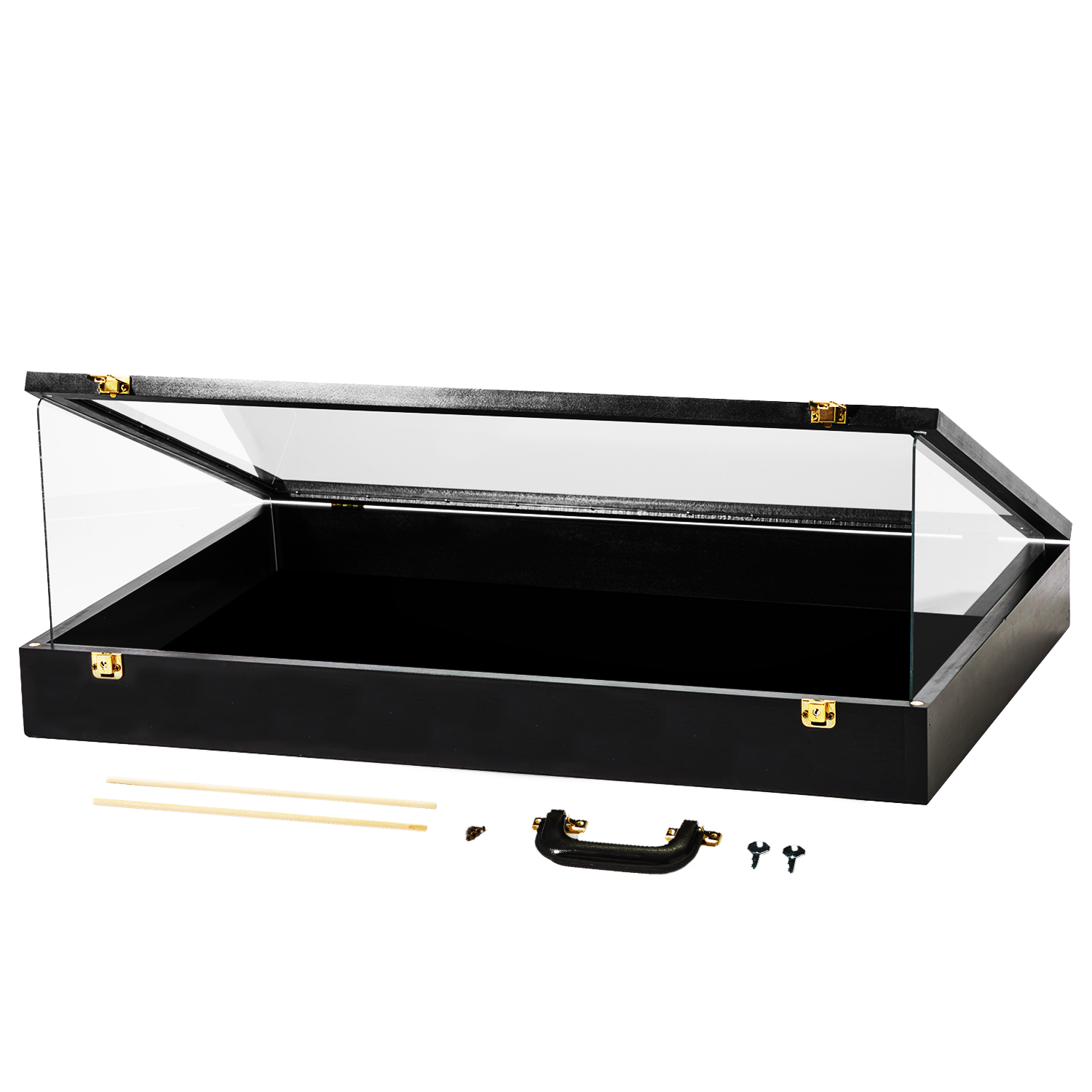 Portable Trade Show Card Display Case with Acrylic Lid