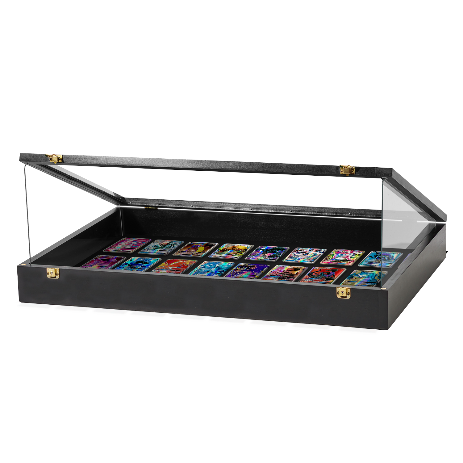 Portable Trade Show Card Display Case with Acrylic Lid